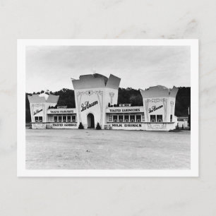 Oude gefaseerde ijskap-standaard, Connecticut Briefkaart