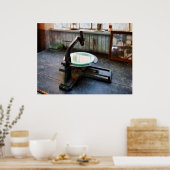 Oude gefaseerde microscoop poster (Keuken)