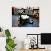 Oude gefaseerde microscoop poster (Thuiskantoor)