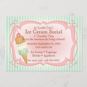 Oude gefashioned Ice Cream Social! Kaart