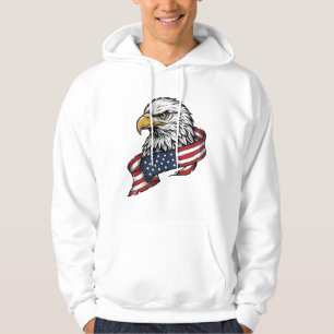 Oude Gegraveerde Adelaar Patriottisch Shirt Ontwer