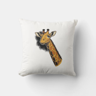 Oude Gegraveerde Mop Giraffe Shirt Ontwerp_1 Kussen