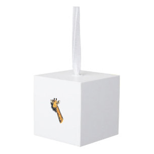 Oude Gegraveerde Mopshals Giraffe Shirt Ontwerp_1 Kubus Ornament