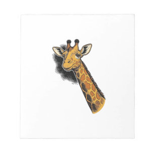 Oude Gegraveerde Mopshals Giraffe Shirt Ontwerp_1 Notitieblok