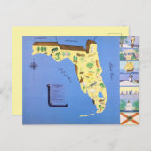 Oude Geïllustreerde Florida Briefkaart (Voorkant / Achterkant)