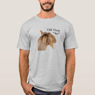 Oude geit "40" 40e verjaardag 40 jaar oud T-shirt
