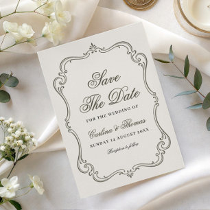 Oude geld paleis Save the date uitnodiging