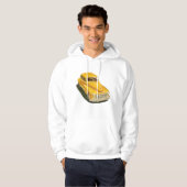Oude Gele Auto Mannen Hoodie (Voorkant volledig)