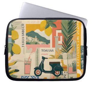 Oude Gele Mediterrane Citroen Italiaanse Kust Laptop Sleeve