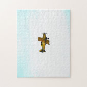 Oude Gele Propeller Vliegtuig Kunst Puzzel Legpuzzel (Verticaal)