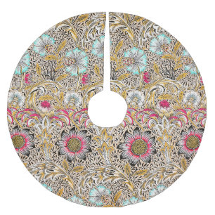 Oude gele roze William Morris's Corncockle Kerstboom Rok