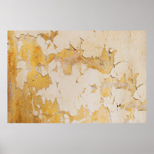 Oude gele stucco backgrondabstract, gerijpt, antiq poster