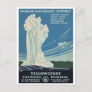 oude gelovigen in het Yellowstone National Park Briefkaart