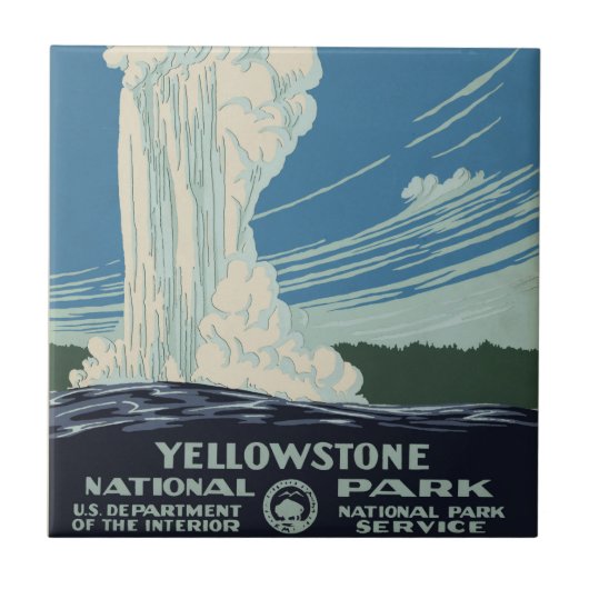  oude gelovigen in het Yellowstone National Park Tegeltje (Voorkant)