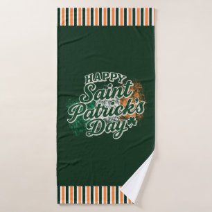 Oude Gelukkige St. Patrick's dag Badhanddoek