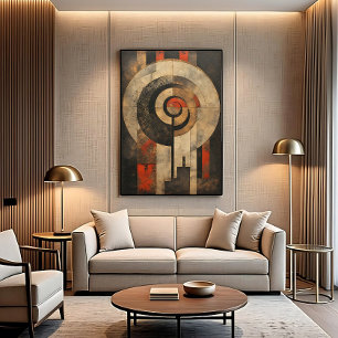 Oude Geometrische Canvas Afdruk