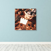 Oude Geschenkzak Canvas Afdruk (Insitu (Houten vloer))
