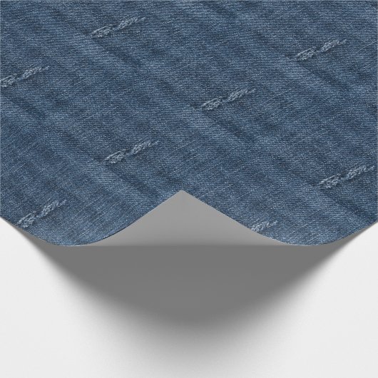Oude gescheurde denim: jeans textuur. cadeaupapier (Hoek)