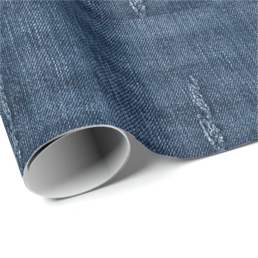 Oude gescheurde denim: jeans textuur. cadeaupapier (Rol Hoek)