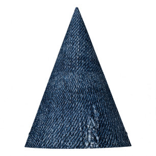 Oude gescheurde denim: jeans textuur. feesthoedjes