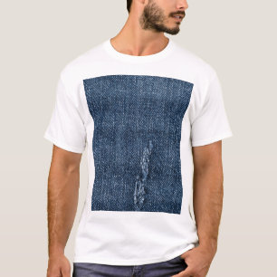 Oude gescheurde denim: jeans textuur. t-shirt