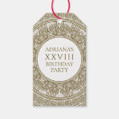 Oude geschiedenis Verjaardagsfeest thema Cadeaulabel (Voorkant)