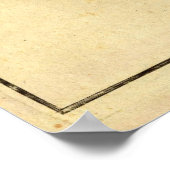 Oude gesmolten Wereldkaart (1782) Poster (Hoek)