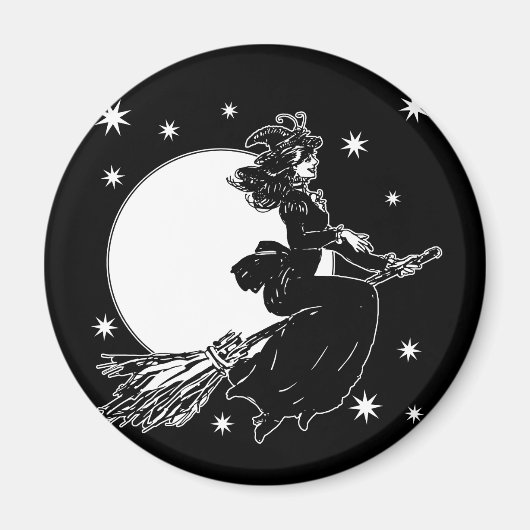 Oude gestekte heks magneet (Voorkant)