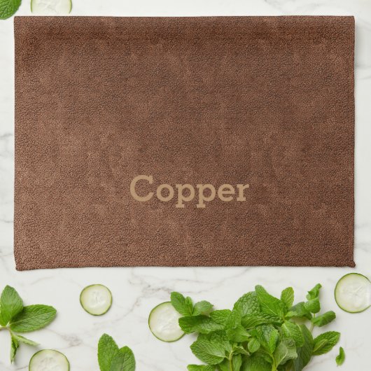 Oude getextureerde minima koper theedoek (Gevouwen)