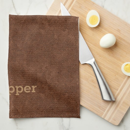 Oude getextureerde minima koper theedoek (Quarter Fold)