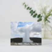 Oude getrouwe foto van Yellowstone Briefkaart (Staand voorkant)