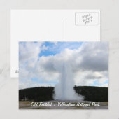 Oude getrouwe foto van Yellowstone Briefkaart (Voorkant / Achterkant)