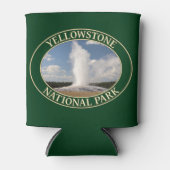 Oude getrouwe Geyser in Yellowstone National Park Blikjeskoeler (Voorkant)