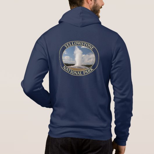 Oude getrouwe Geyser in Yellowstone National Park Hoodie (Achterkant)