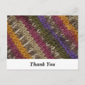 Oude gevierde gebreide Sweater Pattern "Dank u wel Briefkaart (Voorkant)
