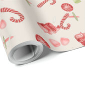 Oude gevierde vakantieSnoepjes Cadeaupapier (Rol Hoek)