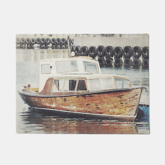 Oude Gevist boot Nautical Deurmat (Voorkant)