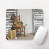 Oude Geviste apparatuur op de stoel Muismat (Met muis)