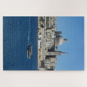 Oude Geviste boot Valletta Harbour Landscape Malta Legpuzzel (Horizontaal)