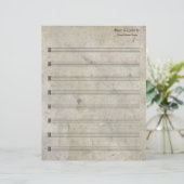 Oude Gevlekte Blank Bladmuziek 8 Stave Alto (Staand voorkant)