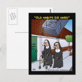 "Oude gewoonten die hard sterven" Briefkaart (Voorkant / Achterkant)