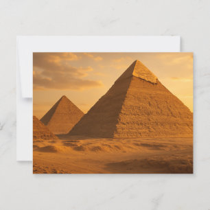 Oude Gizeh piramides Gouden Egyptisch Briefkaart