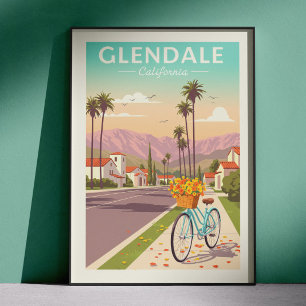 Oude Glendale Californië Poster