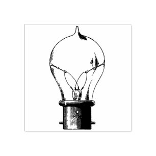 oude gloeilamp Rubberstempel