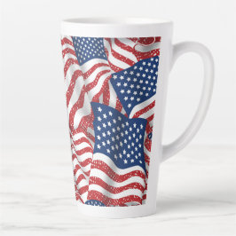Oude Glorie Alle Amerikaans - USA Flag Patroit Latte Mok