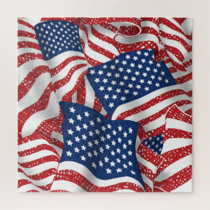 Oude Glorie Amerikaanse vlag puzzel