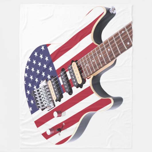 OUDE GLORIE ELEKTRISCHE GITAAR FLEECE DEKEN (Voorkant)