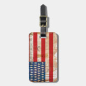 Oude glorie Sterren Stripes verdrietig Amerikaanse Bagagelabel (Voorkant verticaal)