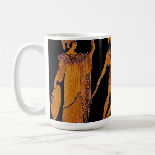 Oude God en godin Frieze - Griekenland Koffiemok (Links)