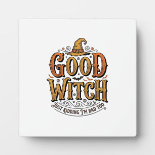 Oude Goede Heks Halloween Typografie Ontwerp_1 Fotoplaat